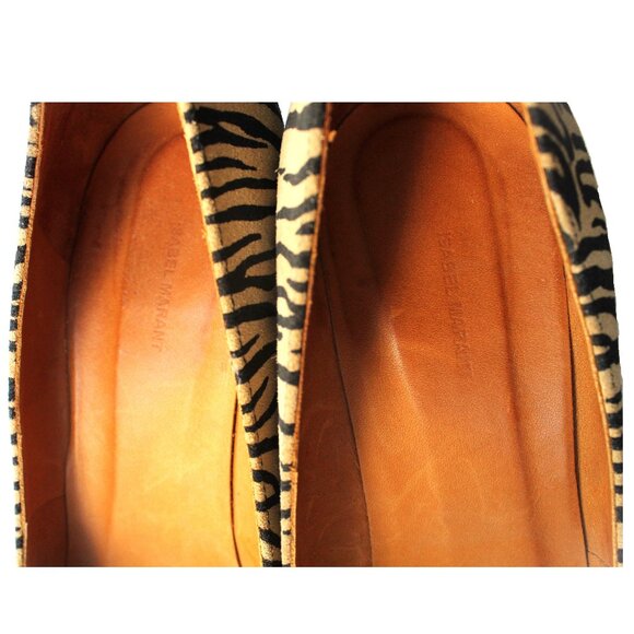 Isabel Marant Zebra Gatsby Heels / Size 40 / Suede Printed Pumps Calf Leather - Picture 10 of 10